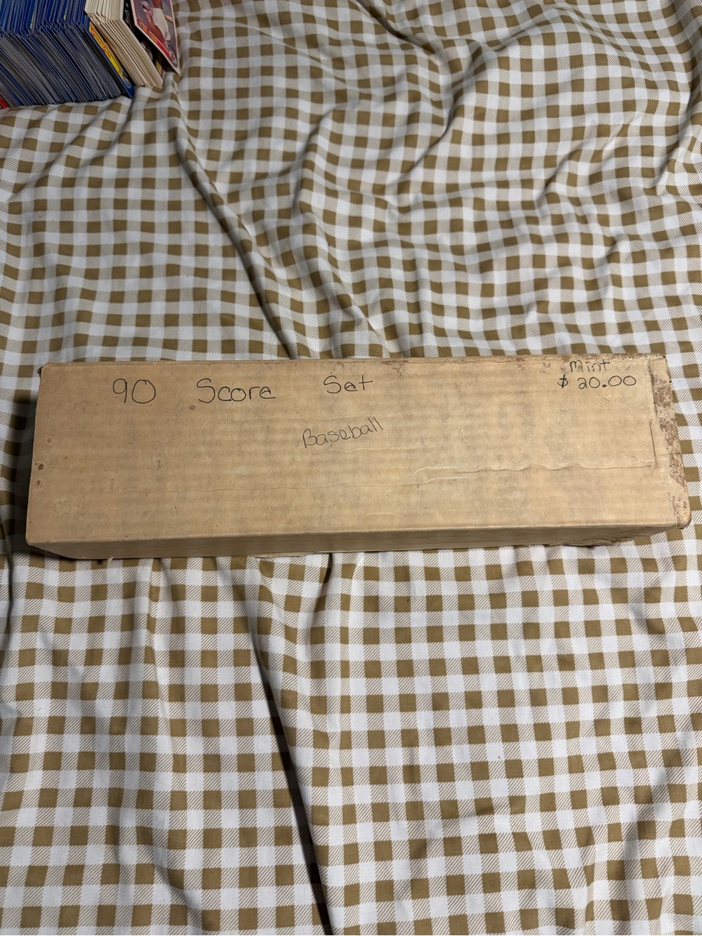 Vintage Baseball Scoreboard Set Box - Brown